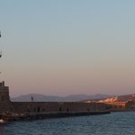 Hafenstadt von Chania, mit seinem bekannten Wahrzeichen, der Leuchtturm.